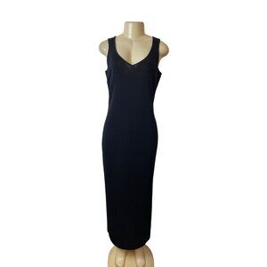 PleinAir Black Sleeveless V-Neck Long Evening Dress Sz M